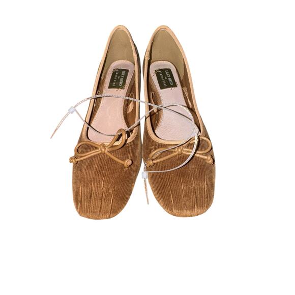 Lilly Sisto Gianni Bini Corduroy Ballet Flats SZ 8 Square Toe balletcore Y2K NEW - Picture 2 of 6